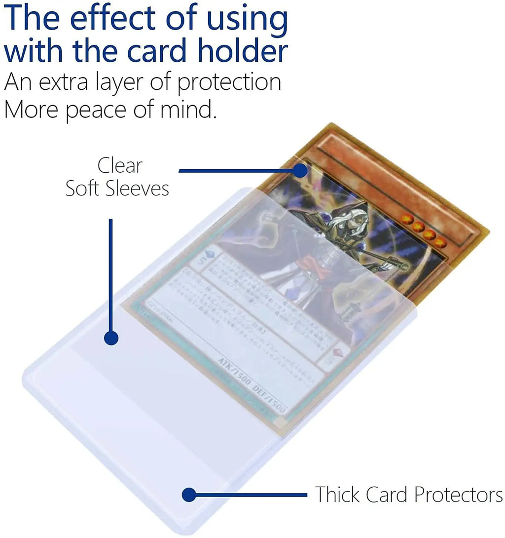 Card Sleeves 100–600 Pack — Crystal Clear Protectors | Fits Pokemon, Sports Cards, One Piece & More