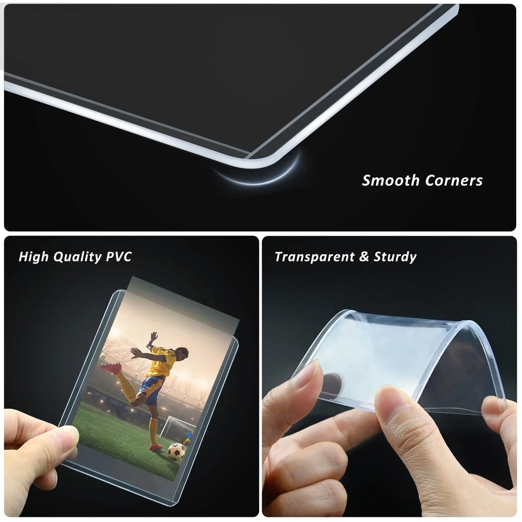 Card Sleeves 100–600 Pack — Crystal Clear Protectors | Fits Pokemon, Sports Cards, One Piece & More