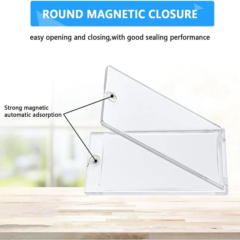 35PT Magnetic Card Holders — Premium Display Case | Fits Pokemon, Sports & Trading Cards