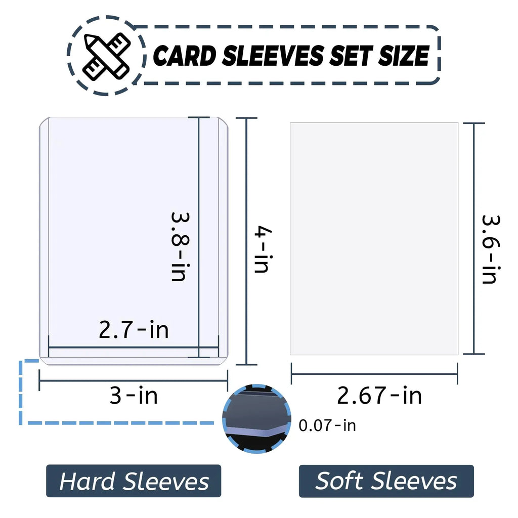 Card Sleeves 100–600 Pack — Crystal Clear Protectors | Fits Pokemon, Sports Cards, One Piece & More