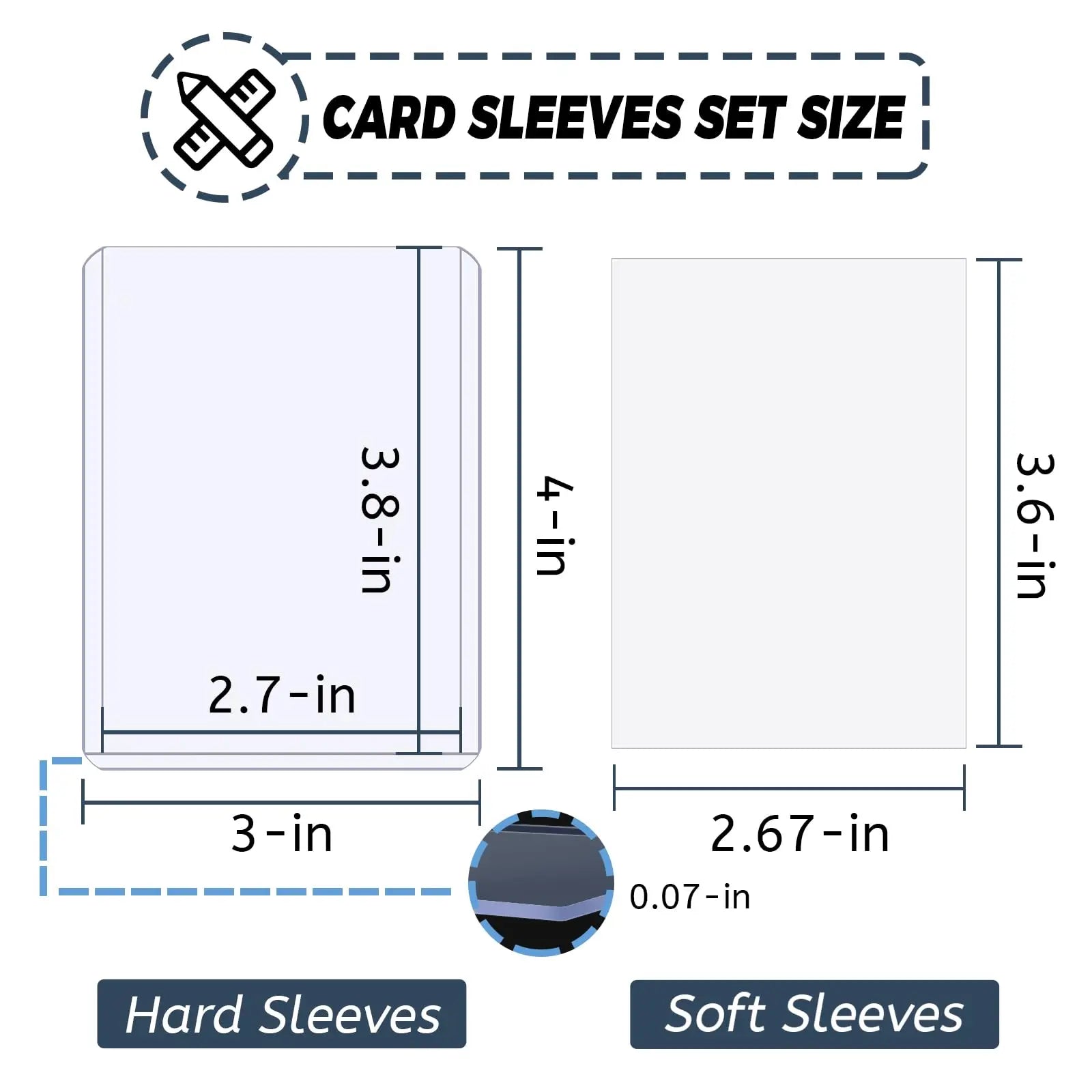 Card Sleeves 100–600 Pack — Crystal Clear Protectors | Fits Pokemon, Sports Cards, One Piece & More